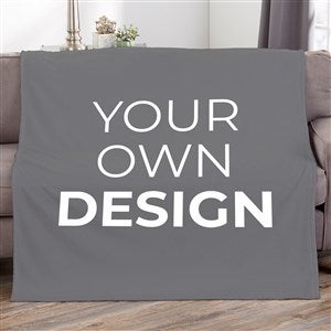 Design Your Own Personalized 50x60 Fleece Blanket - Grey