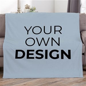 Design Your Own Personalized 50x60 Fleece Blanket - Slate Blue