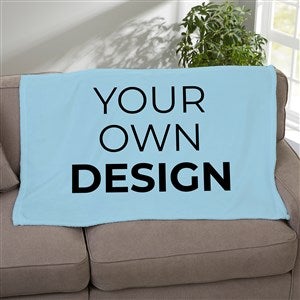 Design Your Own Personalized Fleece Baby Blanket - Baby Blue