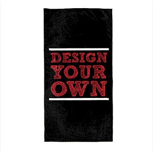 Design Your Own Personalized Beach Towel - Black