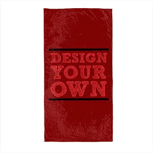 Design Your Own Personalized Beach Towel - Burgundy