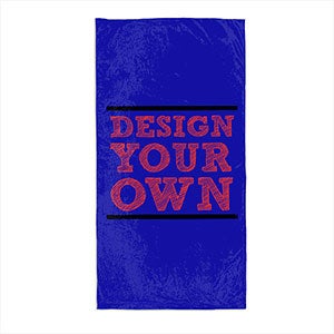 Design Your Own Personalized Beach Towel - Blue