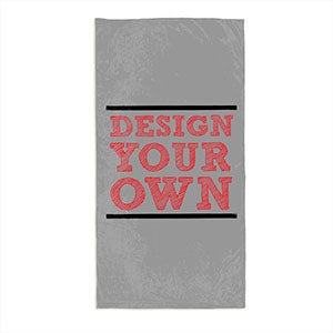Design Your Own Personalized Beach Towel - Grey