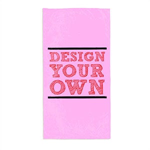 Design Your Own Personalized Beach Towel - Pink