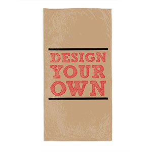 Design Your Own Personalized Beach Towel - Tan