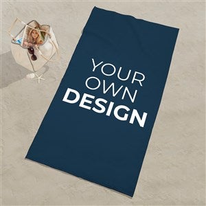Design Your Own Personalized Beach Towel - Blue