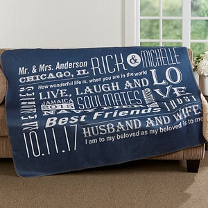Our Life Together Personalized Premium 60x80 Sherpa Blanket