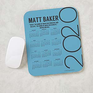 Personalized Calendar Mouse Pad - Calendar & Quote