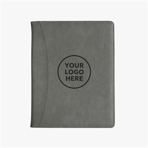 Business Logo Personalized Padfolio - Charcoal - 17188