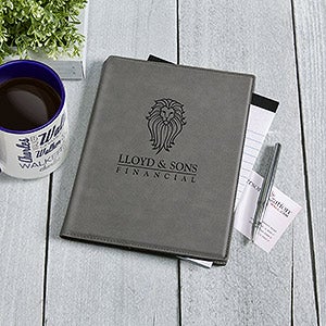 Business Logo Personalized Notepad - Charcoal - 17189