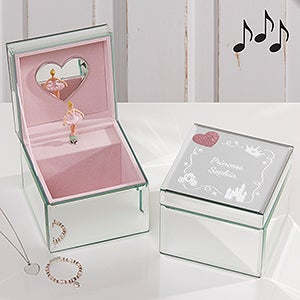 Princess Personalized Mirrored Ballerina Musical Jewelry Box