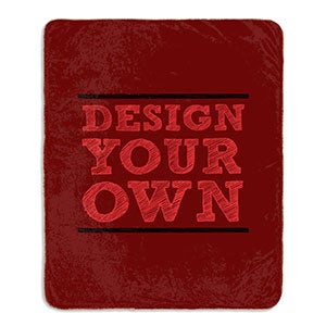 Design Your Own Personalized Sherpa Blanket - Burgundy