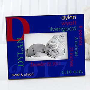 All About Baby For Him Personalized Frame