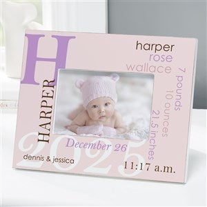 All About Baby Girl Personalized 4x6 Tabletop Picture Frame
