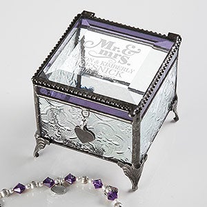 The Happy Couple Vintage Engraved Jewelry Box