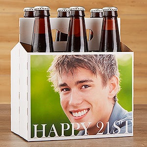 Happy Birthday Photo Personalized 6pc Carrier- 6 pack Carrier