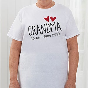 Personalized Grandma Apparel - Grandma Established - Hanes T-Shirt - Adult Large - Red