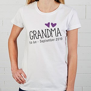Personalized Grandma Apparel - Grandma Established - Ladies Fitted Tee - Ladies Medium - Black