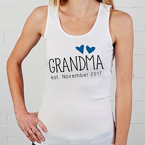 Grandma Established Personalized White Tank