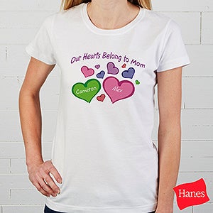 My Heart Belongs To Personalized Ladies Fitted Tee