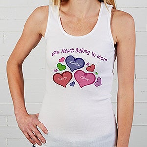 My Heart Belongs To Personalized White Tank