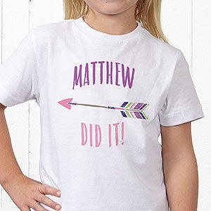 Personalized Kids T-Shirt - Who To Blame - Youth Medium (10-12) - Red