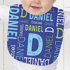 Personalized Baby Bib - Repeating Name