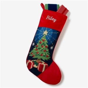 Personalized Needlepoint Christmas Stockings - Christmas Tree - Unique Christmas Gifts & Décor - #17317-T