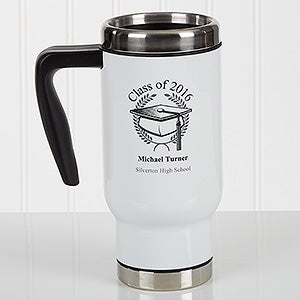 Graduation Cap Personalized Travel Mug