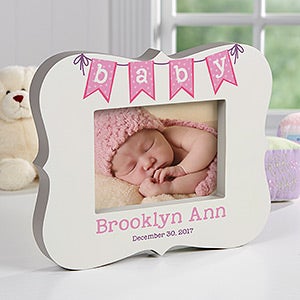 Baby Banner Personalized 5x7 Picture Frame Block