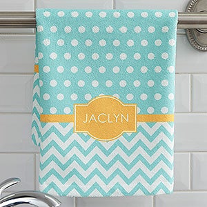 Preppy Chic Personalized Hand Towel