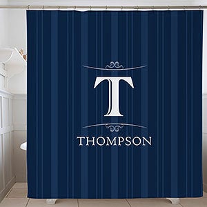 Elegant Monogram Personalized Shower Curtain