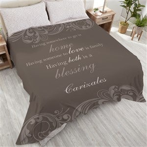 Family Blessings Personalized 90x108 King Fleece Blanket