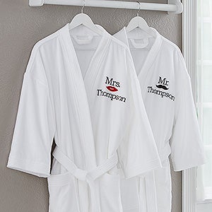 Better Together Mr/Mrs. Embroidered Couple's Robe Set