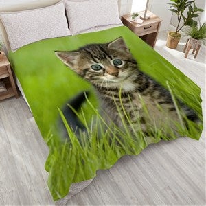 Picture It! Pet Personalized 90x90 Plush Queen Fleece Blanket