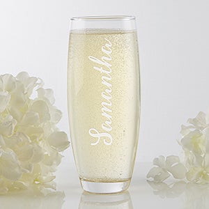 Signature Toast Personalized Stemless Champagne Flute