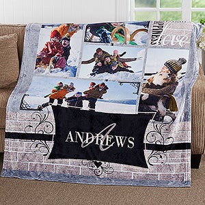 Family Photo Memories Personalized 60x80 Fleece Photo Blanket