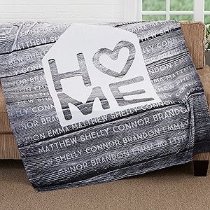Home Is Love Personalized 50x60 Fleece Blanket