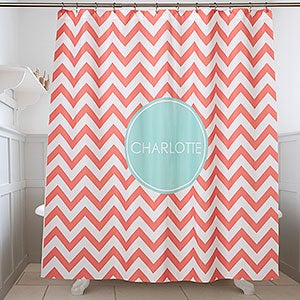 Personalized Shower Curtain - Preppy Chic