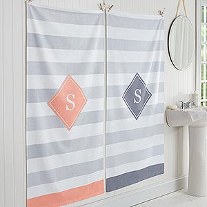 Classic Initial Personalized Bath Towel