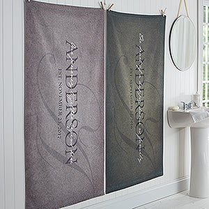 The Heart of Our Home Personalized Bath Towel