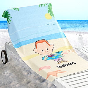 Personalized Summer Beach Towel - Summer Family Characters