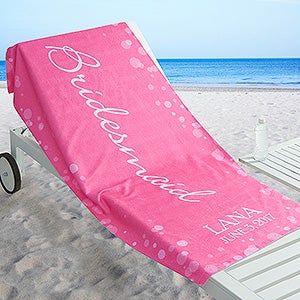 Bridal Brigade Personalized Beach Towel