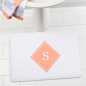 Personalized Memory Foam Bath Mat - Classic Initial