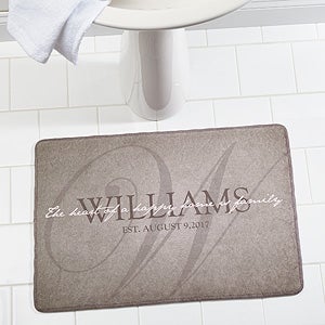 Heart of Our Home Personalized Memory Foam Bath Mat