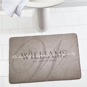 Personalized Family Memory Foam Bath Mat - Heart Of Our Home