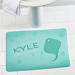 Personalized Kids Ocean Animals Memory Foam Bath Mat - Sea Creatures