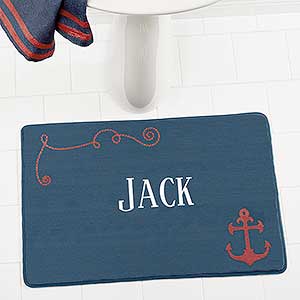 Personalized Nautical Bath Mat