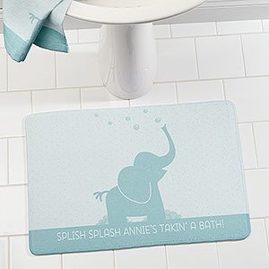 Baby Zoo Animals Personalized Memory Foam Bath Mat