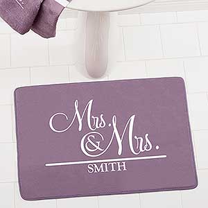 Wedded Pair Personalized Memory Foam Bath Mat